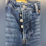 Maurice's  8 Raw Hem Button Fly Medium Wash Blue Jeans Denim  Shorts Photo 6