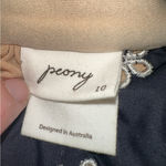 Peony Swimwear Twist Bandeau Bikini Top (M) & High Waist Bikini Bottom (S) Set Black Size M Photo 7