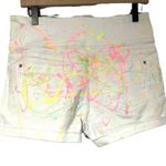 No Boundaries Vintage Look 80’s High Waisted White Shorts Neon Graffiti Jr Size 11 Photo 12