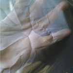 Dessy off the shoulder midnight navy puff sleeve maxi dress size 14 Blue Photo 7