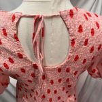 Petal‎ + Pup Gasal Tiered Smocked Midi Dress Pink Red Polka Dot Womens 10 Cotton Photo 12