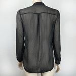 The Limited  Black and White Polka Dot‎  Polka Dot Button Front Blouse Photo 3