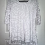 Lulu-B  Burn Out 3/4 Length Sleeve Tunic Lagenlook Top Photo 0