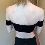Urban Outfitters Out from Under Black Velvet Off Shoulder Crop Top Sz L Goth  Photo 4