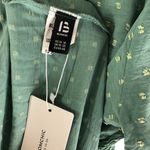 Bloomchic  Womens Dress A Line Puff Sleeve Split Neck Smocked Green 14-16 Photo 2