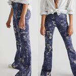 Free People We The Free Penny Pull-On Printed Flare Jeans Photo 1