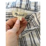 Madewell Linen-Cotton Paperbag Pants in Dark Baltic Stripe Women's Size 0 Photo 7