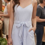 Sugar and L!ps revolve sugarlips striped tie front romper Photo 0