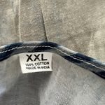 Women's 3/4 Sleeve Embellished Kurta Tunic Fits Up To Large Gray Blue Bead Boho Photo 7