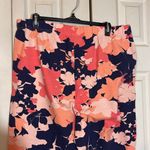 Roaman's Bright Multicolored Floral Slacks Pants Elastic Waistband Size 1X Photo 2