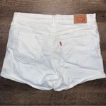 Levi's White Mid Rise Mid-Length Cuffed Denim Jean Shorts Size 31 Photo 10