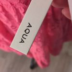 AQUA Hot Pink Short Sleeve Floral Lace Tiered Mini Dress Size XS Photo 4