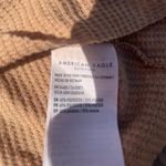 American Eagle  Size Small Waffle Knit Henley Shirt Thermal Fall Brown Tan Photo 2