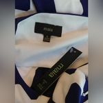 Maia Blue & White Chevron Wave Stripe Open Bow Back Modcloth Dress Coquette Girl Size 0 Photo 8