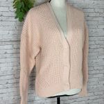 J.Crew Point Sur Light Pink Chunky Cotton Blend Button Cardigan Photo 1