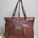 Coach  Poppy Large Patent Leather Tote Bag Photo 0