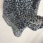 Womens Romper Size Medium Black White Print Strappy Shorts Lined Tank Cross Back Photo 2