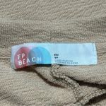 Free People  FP Beach Women’s Size XS Tan Nude Tie Front Open Back Shirt Top Photo 5