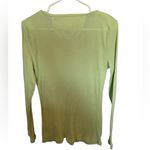 Calvin Klein Jeans  lime green Long sleeve Henley top with beads size large Photo 1