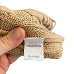 paul Fredrick tan cable knit elbow patch eclectic grandpa cotton zip cardigan Size XXL Photo 4