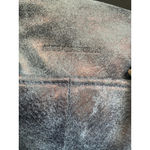 Aimee Kestenberg  Distressed Metallic Leather Satchel Crossbody Gold Gray Photo 9