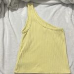 American Eagle  women’s Single strap one shoulder tank top Yellow Size Medium Photo 5