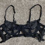 Bluebella Black Sheer Leaf Nikita Appliqué Strappy Bra – Size 34B Photo 2