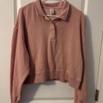 Victoria's Secret  Brushed Modal Collared Fleece Pullover Soft Pink, Sz L Photo 2