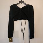 Windsor  black knitted cropped top sweater size medium Photo 3