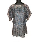 Joie  Sofinne Floral Print Blouson Silk Minidress, Dusty Mink Photo 5