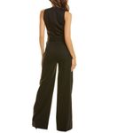 Theory Belted Wood Blend Jumpsuit, Black, Size 4, NWOT Photo 4