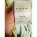 SIGNIFICANT OTHER Green Striped Mesh Square Neck Bodycon Verona Dress Size US 6 Photo 12