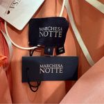 Marchesa Notte Off Shoulder Tulle 3D Floral Midi Gown Dress Size 0 Pink Tiered Photo 12