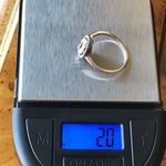 Natural Green Diamond Accent Sterling Silver Ring Size 8 Photo 2