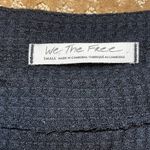 We The Free  Free People The North Shore Black Thermal Waffle Knit Tunic SZ Small Photo 6