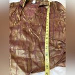 Fashion Bug Vintage  Metallic Brown and Gold Wrap-Style Top size: XL Photo 4