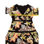 Entro  Women's Black Floral Bell Sleeve Knee Length Dress Size S Photo 7