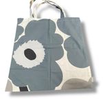 Marimekko Pieni Unikko Tote Bag Floral Poppy Canvas Shop Holiday Vacation Gray Photo 7