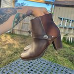 Anne Klein AK BY WOMEN'S RIVE brown‎ boots fall winter size 8.5 zipper casual Photo 4