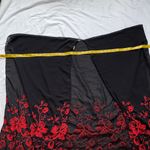 Jessica McClintock  Black Poncho with Red Floral Design Photo 15