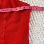 Forever 21  red flirty retro short linen romper with adjustable straps NWT medium Photo 6
