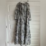 Mac Duggal Floral Embellished Illusion Sleeve Embroidered A-Line Gown- NWT Photo 4