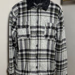 REEF  XL Black Gray Flannel Jacket Coat Photo 0