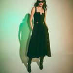 Alexis NWT Fiore Dress in Black Midi A-Line Wool Size Large Photo 6