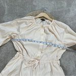 J.Crew Women’s Cotton Poplin Tie-Sleeve Button Front Romper in Palest Peach M Photo 12