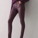 White House | Black Market WHBM HR Coated Skinny Jeans in Black Cherry sz 2 S NWT Photo 4