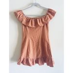 Lush Clothing Gingham Print Off Shoulder Plaid Button Mini Dress Size Small Photo 1