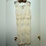 Rebellion NWT  Lace Vest Duster Cover Up Cream Medium Photo 3