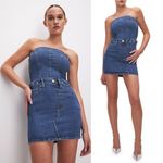 Good American  Fit For Success Denim Tube Mini Dress L Photo 2