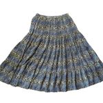 Tolani 2X Silk Maxi Skirt Tiered Animal Print Boho Flowy Plus Size Black Photo 0